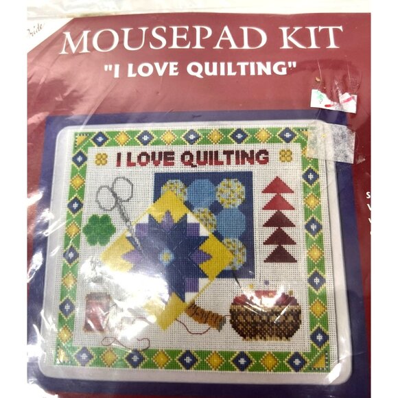 "I Love Quilting" Mousepad Kit With Vitrif-Weave For DIY Craft Enthusiasts By Da - Picture 3 of 7
